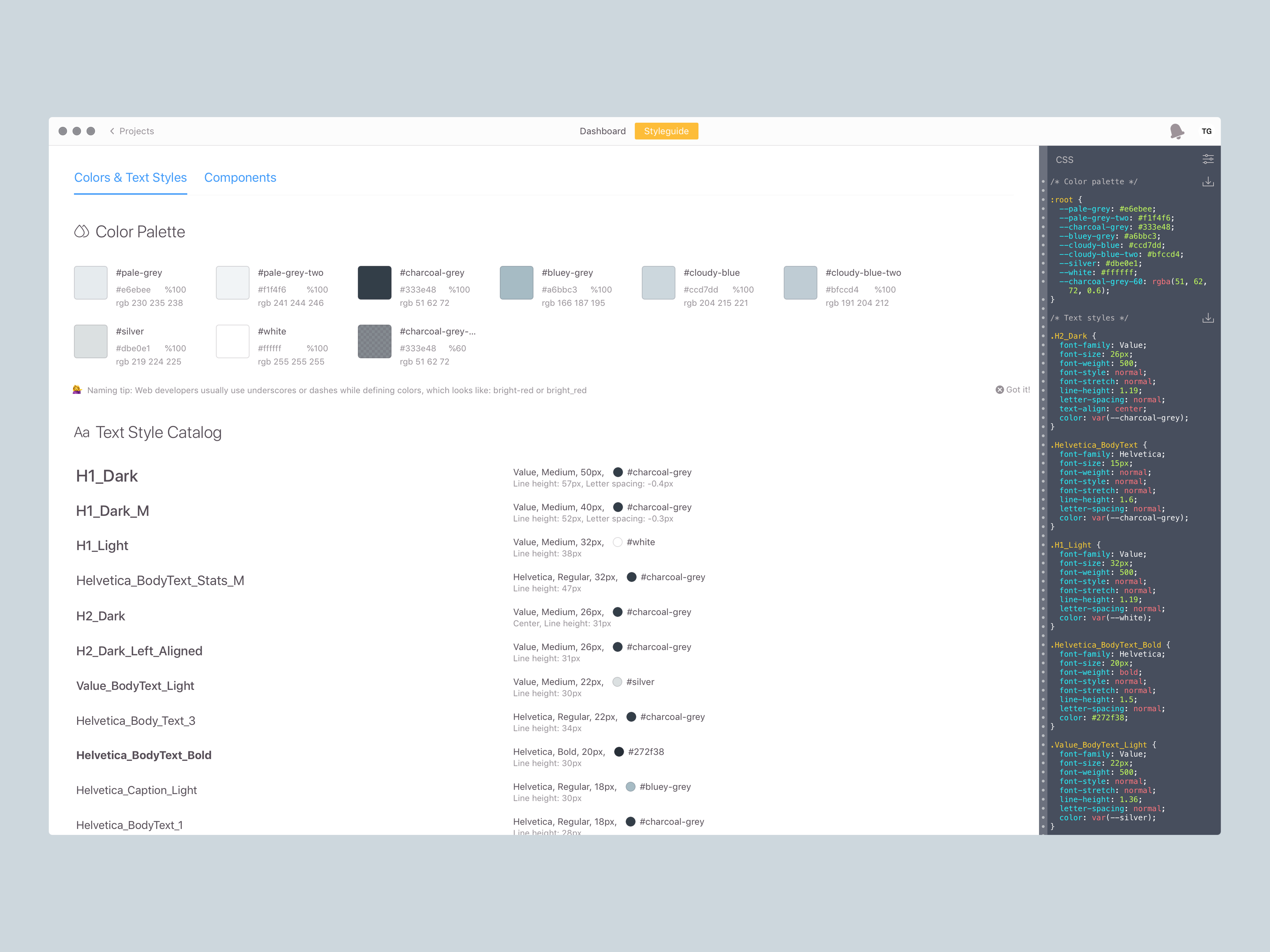 Zeplin for Development Hand-off