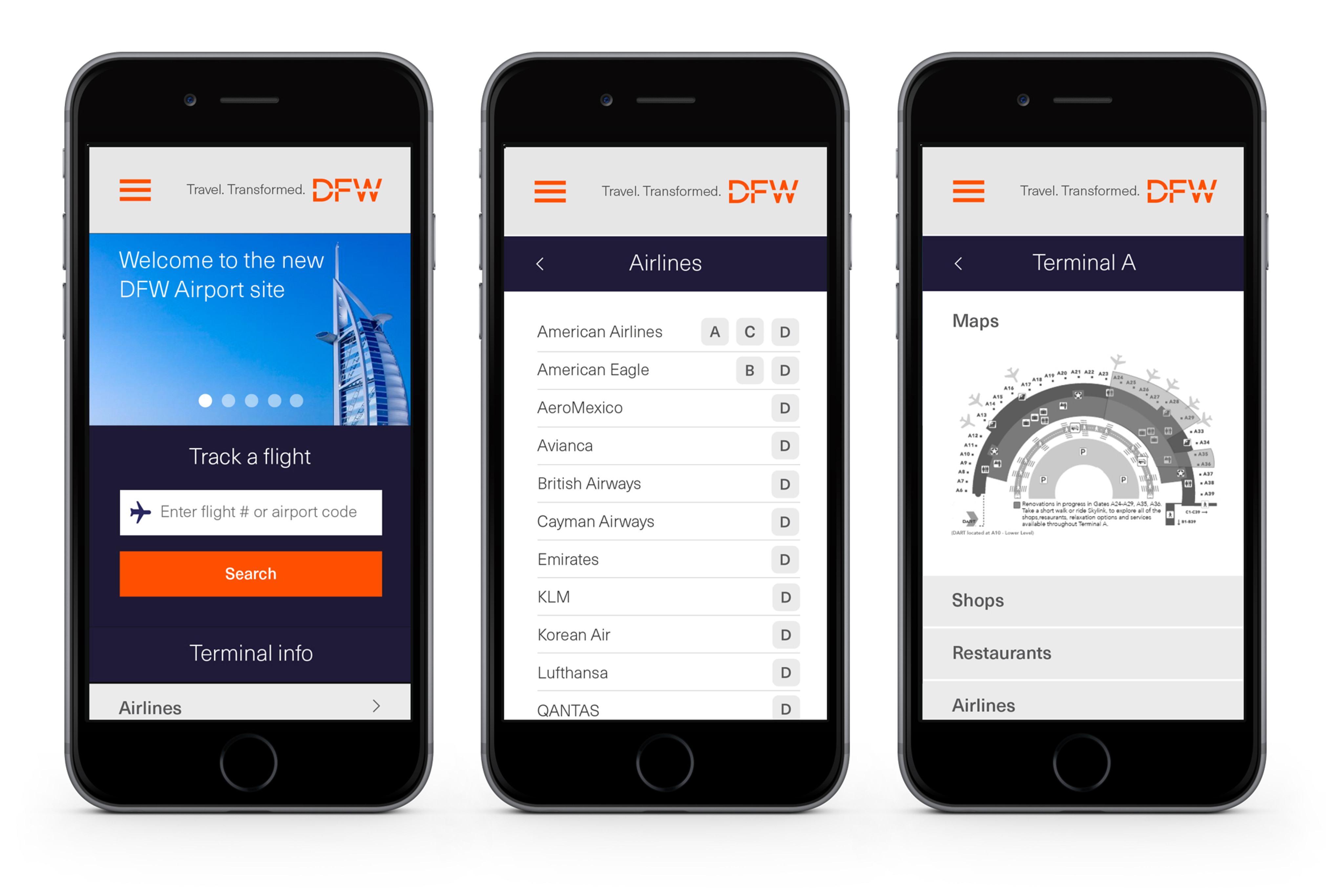 DFW Website Mobile View