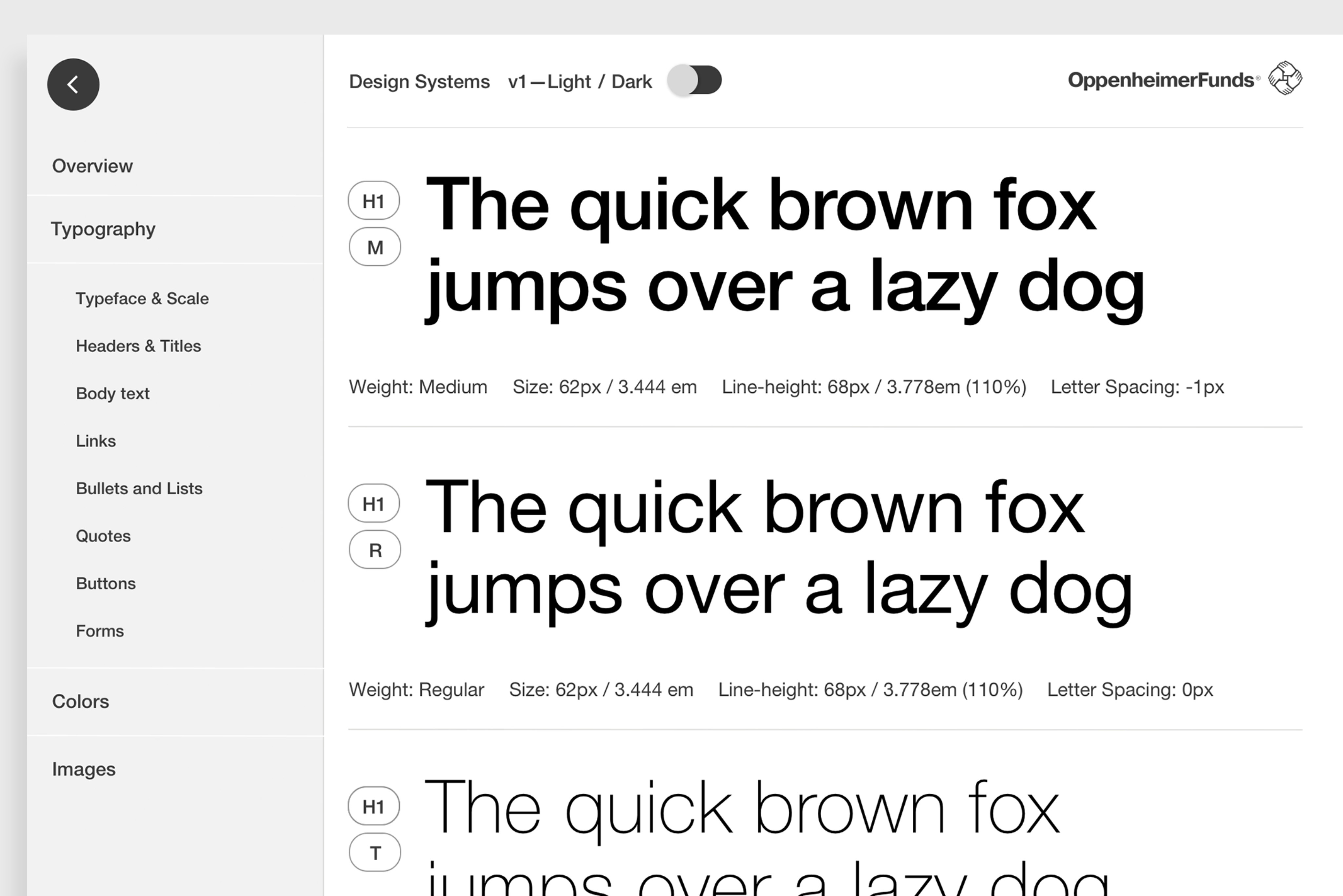 OFI Design System Screen Three