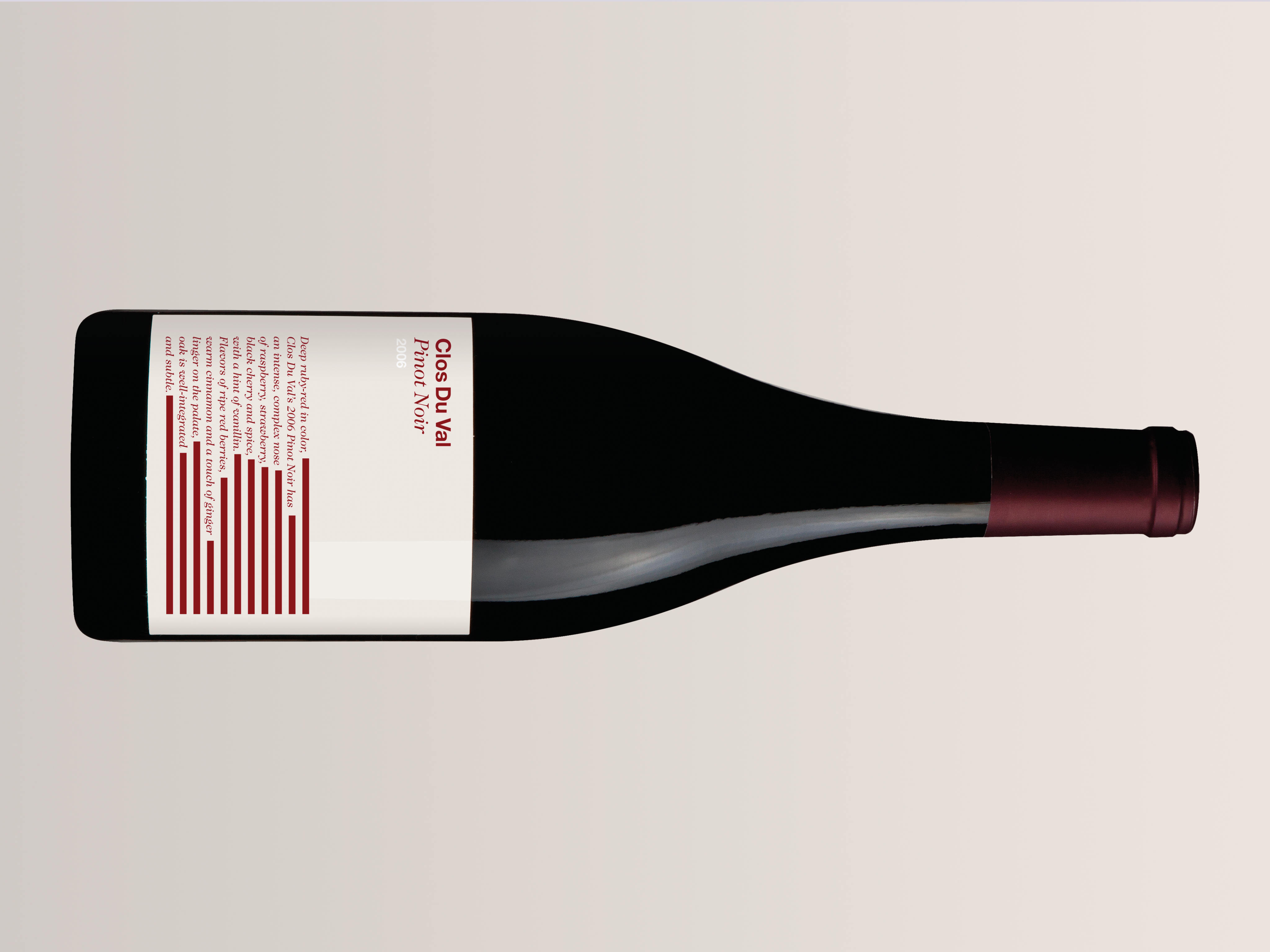 Wine Label Full Bottle View